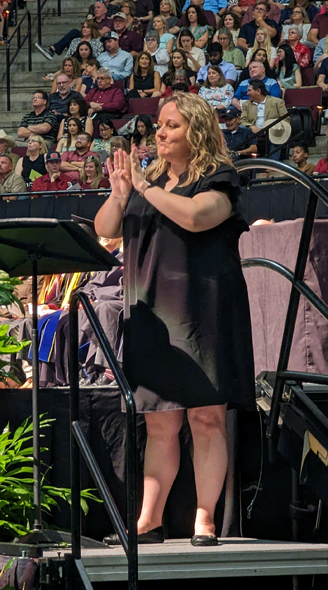 ASL interpreter at a public event